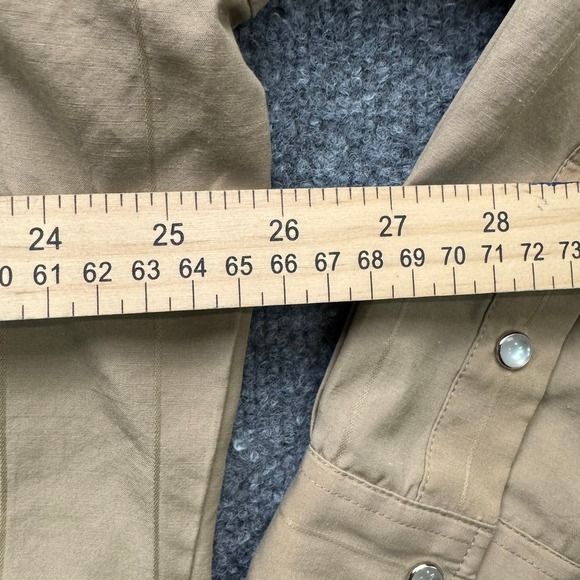 Rock Creek Ranch Western Snap Shirt Men's Size 16–16.5 Tan Long Sleeve Cowboy - Picture 4 of 11